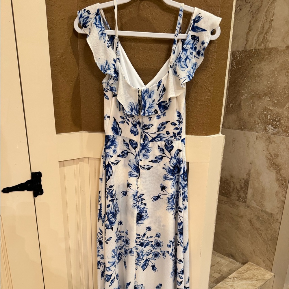 by & by Blue Floral Dress